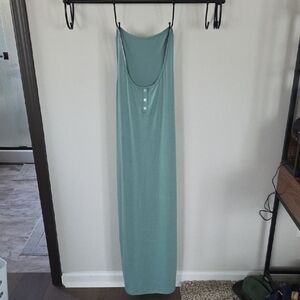 Teal Sleeveless Maxi Dress